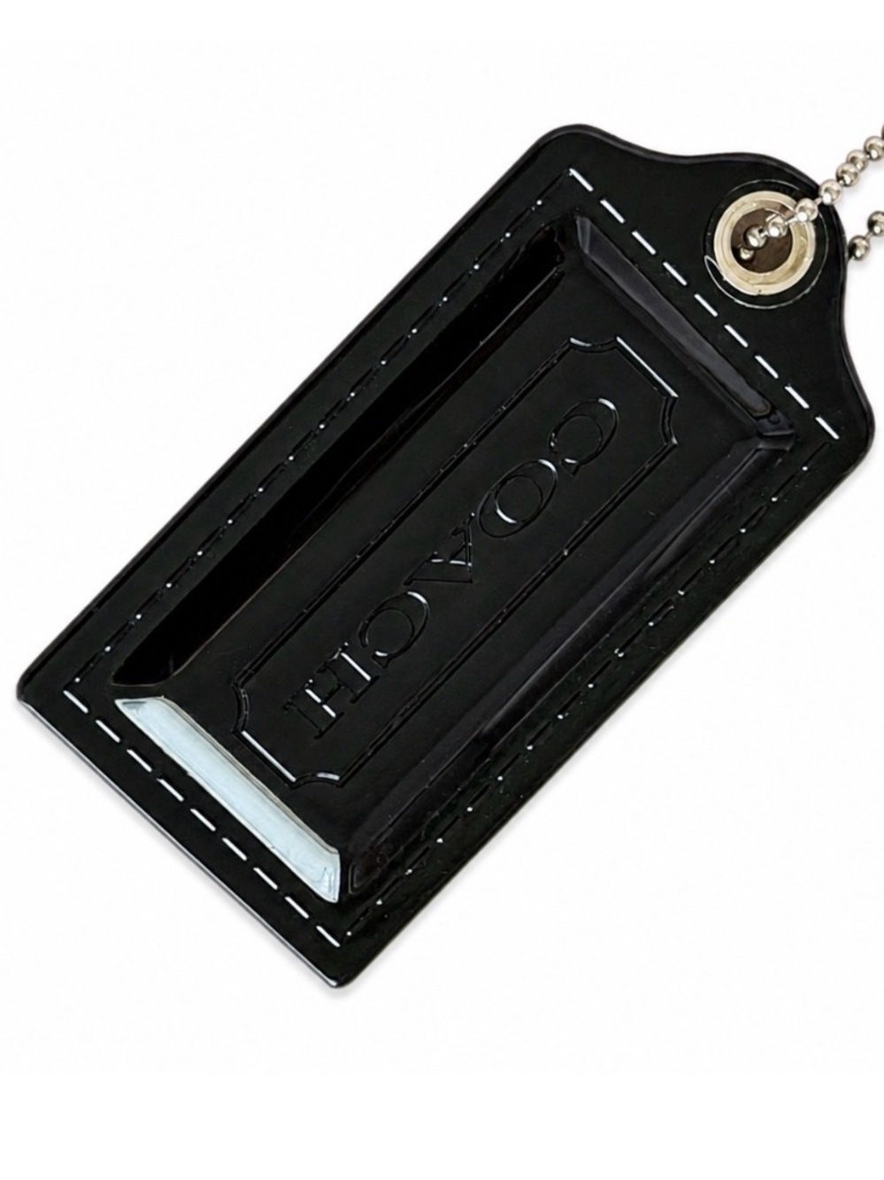 COACH X-Large Black Acrylic Hang Tag 🖤